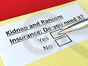 Questionnaire about insurance