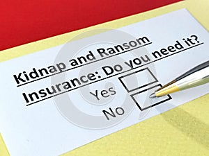 Questionnaire about insurance