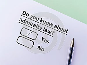 Questionnaire about law