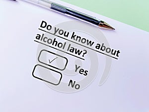 Questionnaire about law