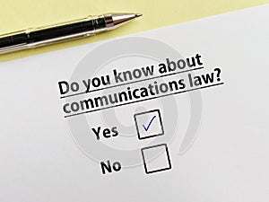 Questionnaire about law