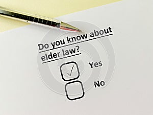 Questionnaire about law