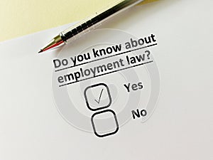 Questionnaire about law