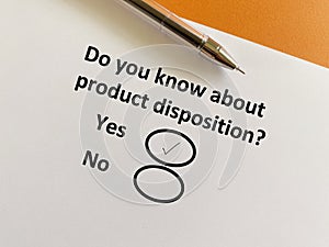 Questionnaire about logistics