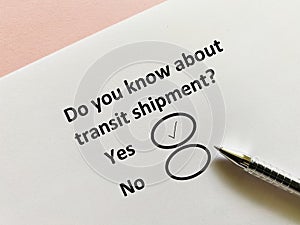 Questionnaire about logistics