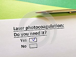 Questionnaire about ophthalmology