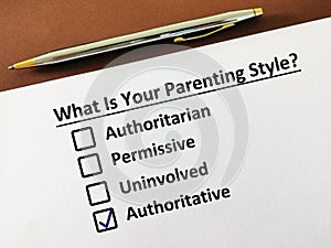 Questionnaire about parenting