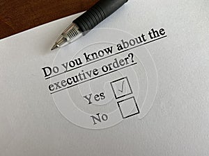 Questionnaire about politics