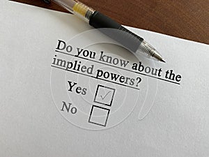 Questionnaire about politics