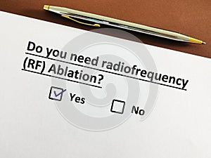 Questionnaire about radiology