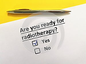 Questionnaire about radiology