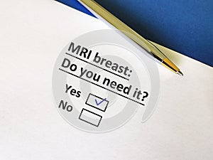 Questionnaire about radiology