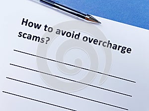 Questionnaire about scams photo