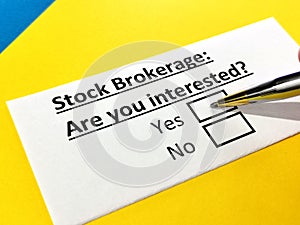 Questionnaire about stock investment