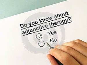 Questionnaire about therapy