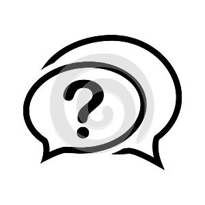 Questions and answer icon. Faq symbol. Help sign.