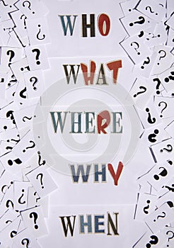 Questions and question mark background