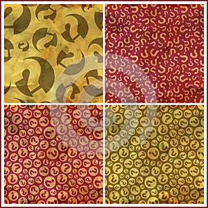 Questions. Seamless pattern.