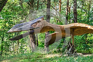 Quetzalcoatlus dinosaur statue