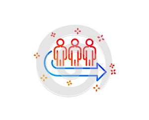 Queue line icon. People waiting sign. Vector
