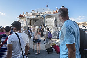 Port at Santorini , Greece