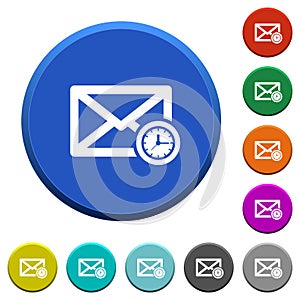 Queued mail beveled buttons photo