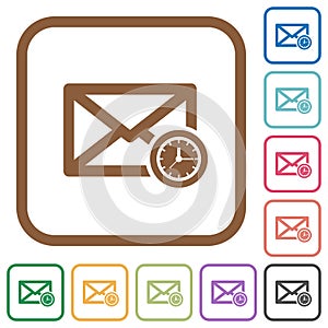 Queued mail simple icons photo