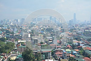 Quezon city overview during daytime afternoon in Philippines