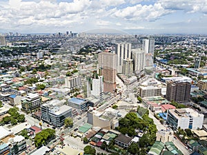 Quezon City, Philippines - Aerial of South Triangle district of Quezon City