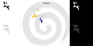 Quezon outline map