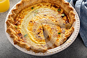 Quiche lorraine for breakfast photo