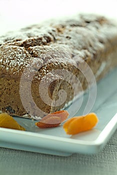 Quick bread with dried apricots photo