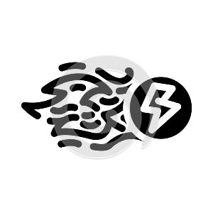 quick charge enabled glyph icon vector illustration