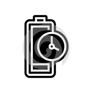 quick charge enabled glyph icon vector illustration