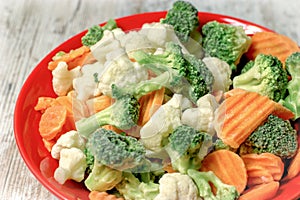 Quick-frozen vegetables retain all the vitamins, minerals photo