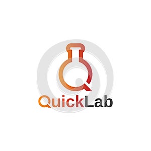 Quick lab logo design template