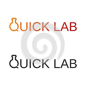 Quick lab logo innovation with letter Q vector design template