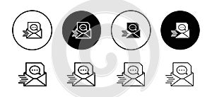 Quick Message icon vector set collection for web