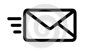 Quick Message Send Vector Icon, Communication and Speed Symbol, vector design Generative AI