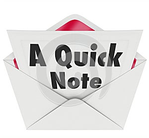 Quick Note Words Message Letter Message News Update photo