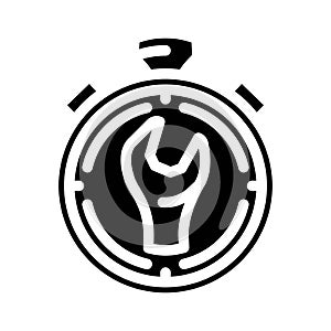 quick release glyph icon vector illustration