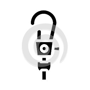 quick release glyph icon vector illustration