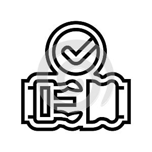 quick release line icon vector illustration