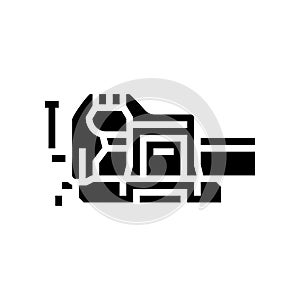 quick release vice glyph icon vector illustration