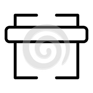 Quick response code icon outline vector. Qr scan