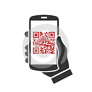 Quick Response Code, QR code for smartphone â€“ vector