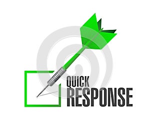 quick response dart check mark illustration design photo