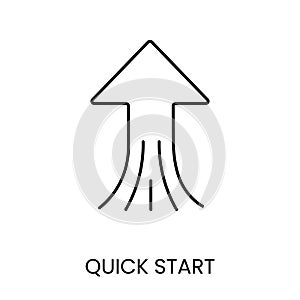 Quick start linear icon in vector