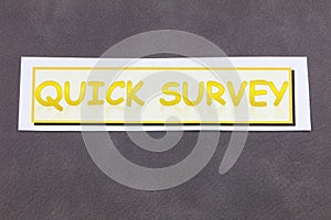 Quick survey business marketing research customer communication analysis