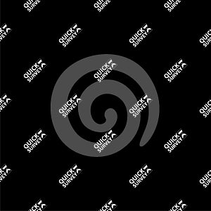 Quick survey seamless pattern isolated on white background